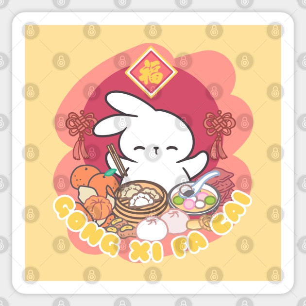 Feast of Fortune: Loppi Tokki's Lunar New Year Delight - Ready to Savor Prosperity! Sticker by LoppiTokki